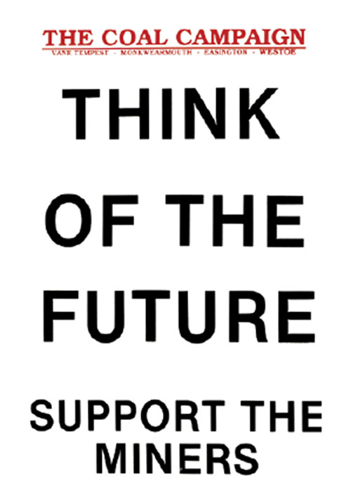 Black and red Coal Campaign poster.