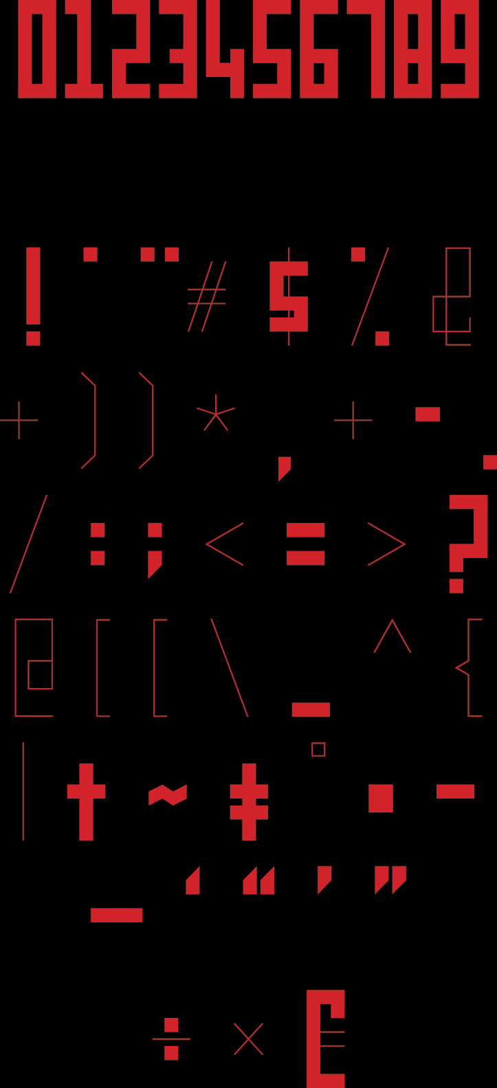 Ferrymoor Headline Face Glyphs